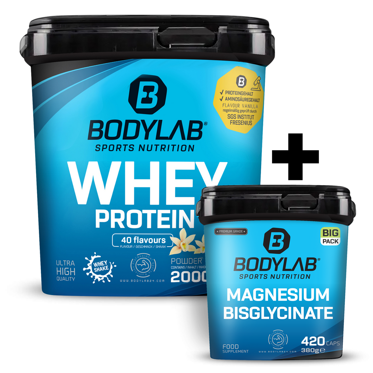 Whey + BIG PACK Magnesium Bisglycinate (420 capsules)