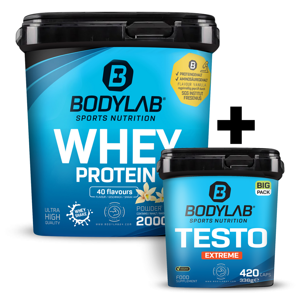 Whey + BIG PACK Testo Extreme 2.0 (420 capsules)
