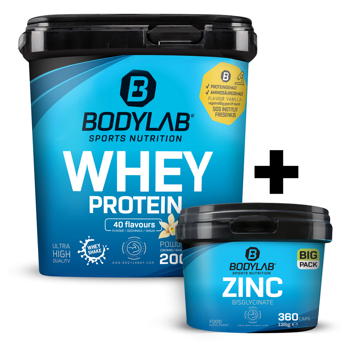 Whey + BIG PACK Zinc Bisglycinat (360 capsules)