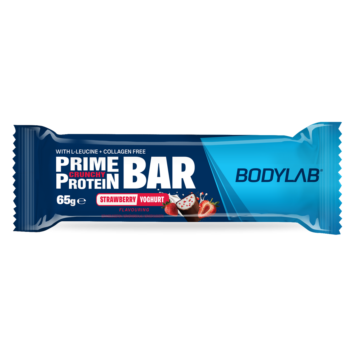 Prime Crunchy Protein Bar - 3 g leucine (12x65g) Strawberry-Yoghurt