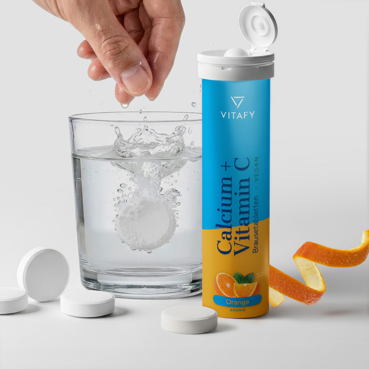 Calcium + Vitamine C - Orange (20 bruistabletten)
