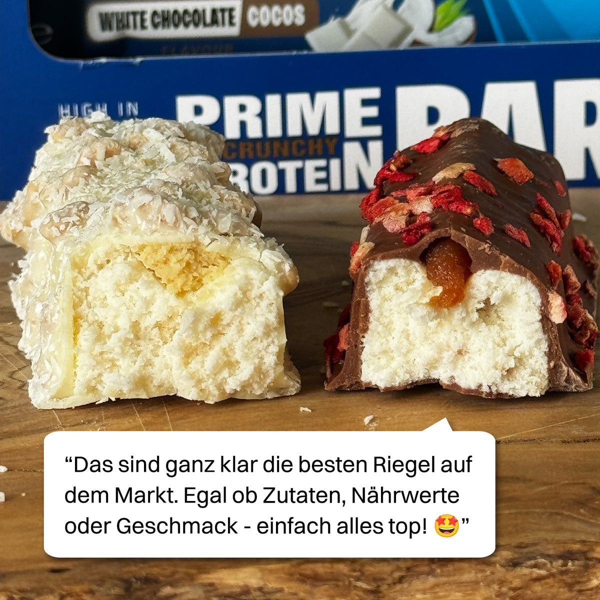 Prime Crunchy Protein Bar - 3 g leucine (12x65g)