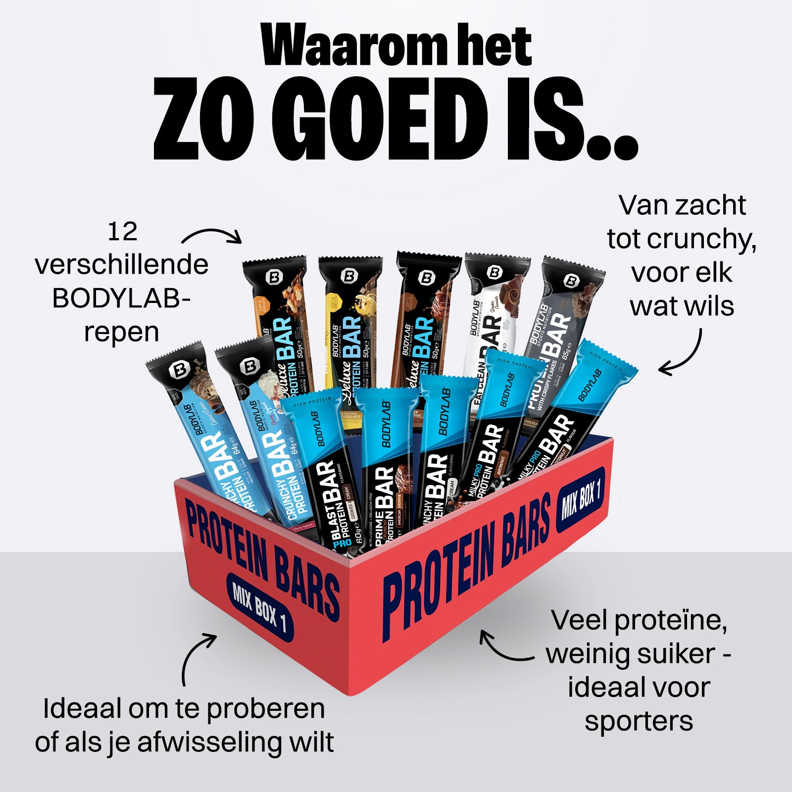 Protein Bar MIX BOX 1 (12x50g-65g)