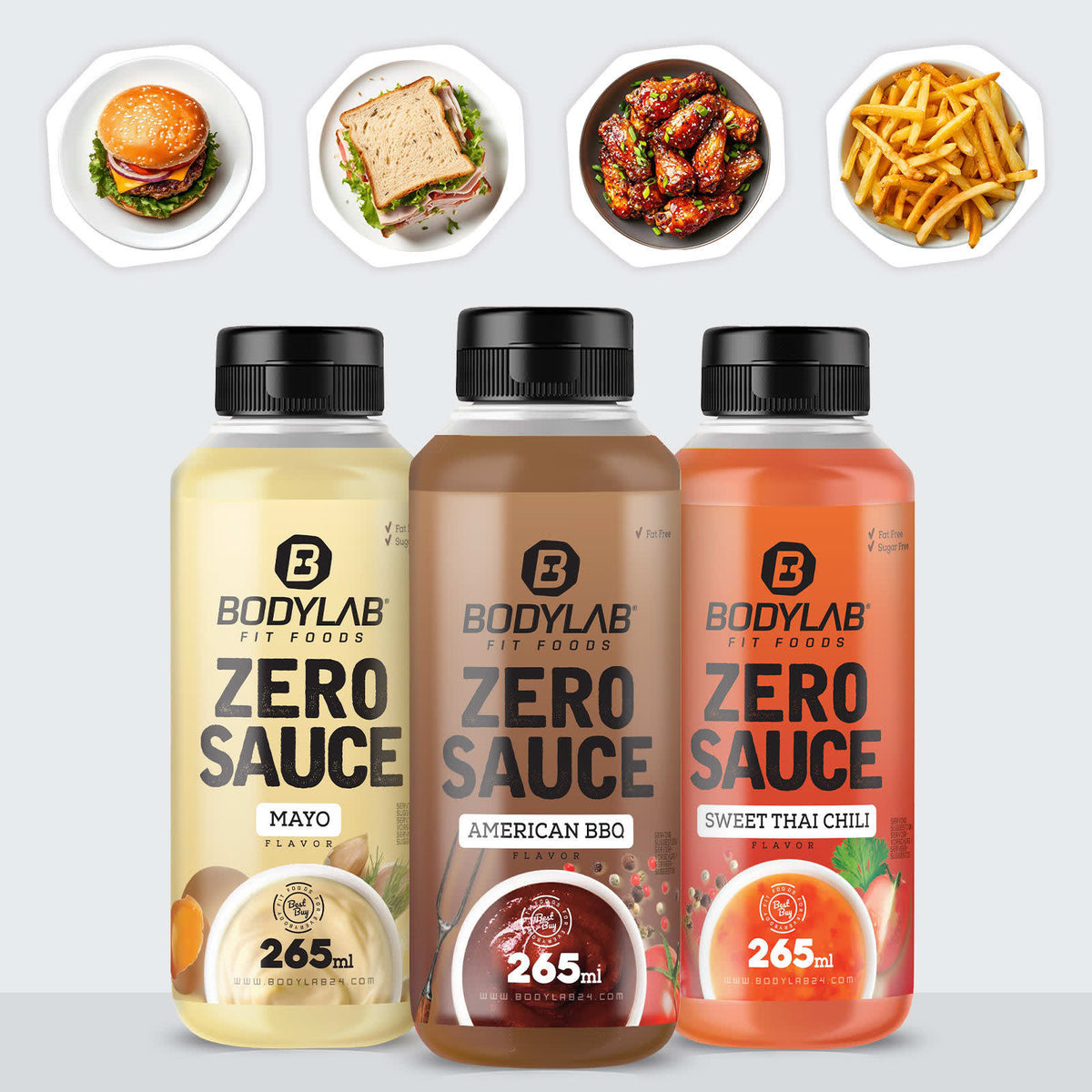 6 x Bodylab Zero Saucen (265ml elk)