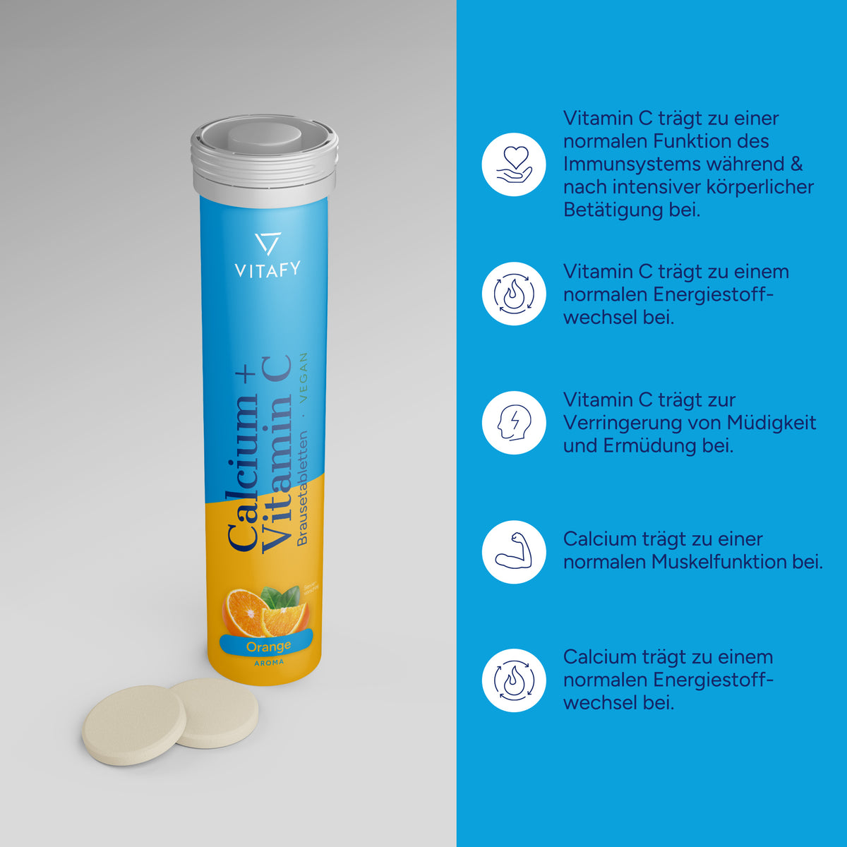 Calcium + Vitamine C - Orange (20 bruistabletten)