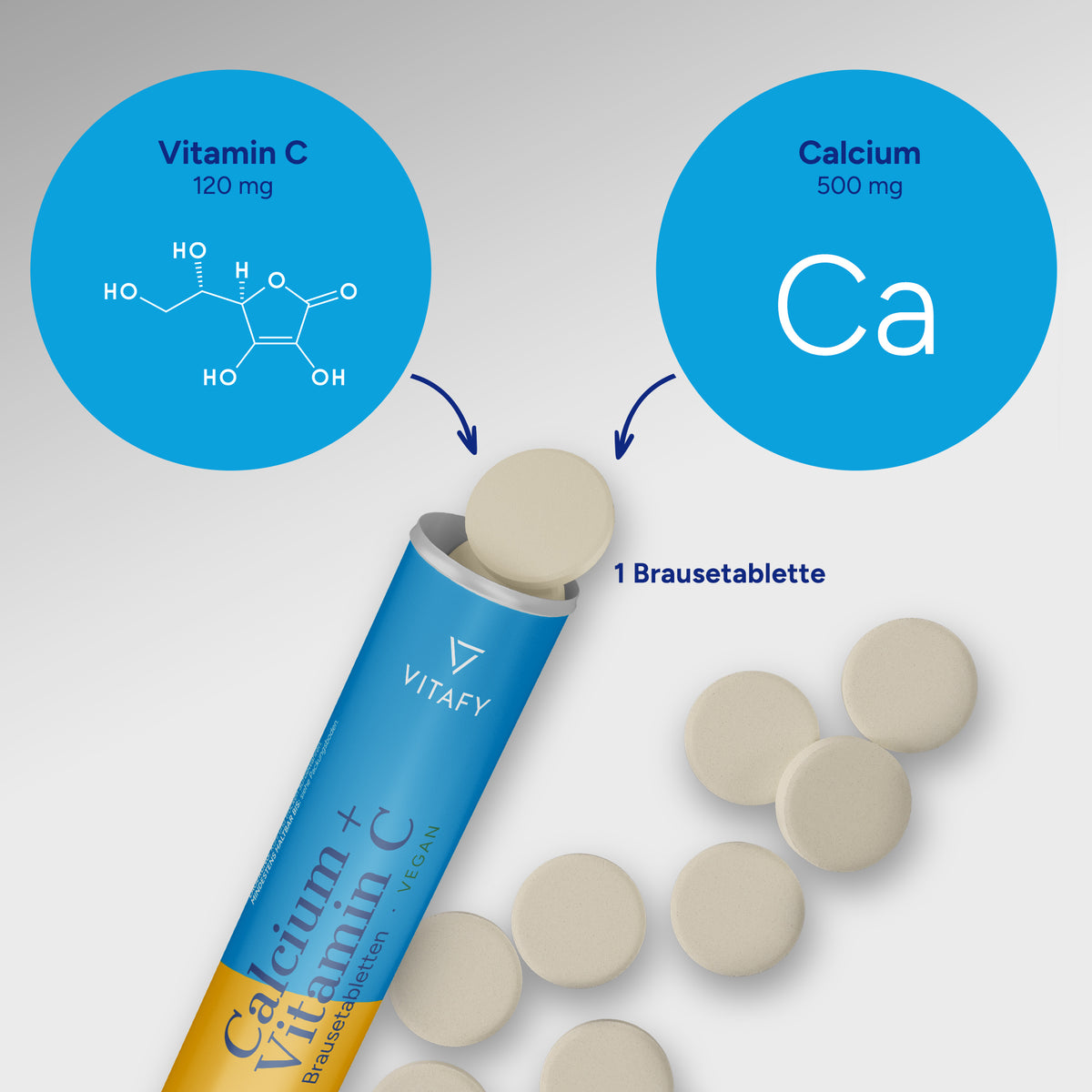Calcium + Vitamine C - Orange (20 bruistabletten)