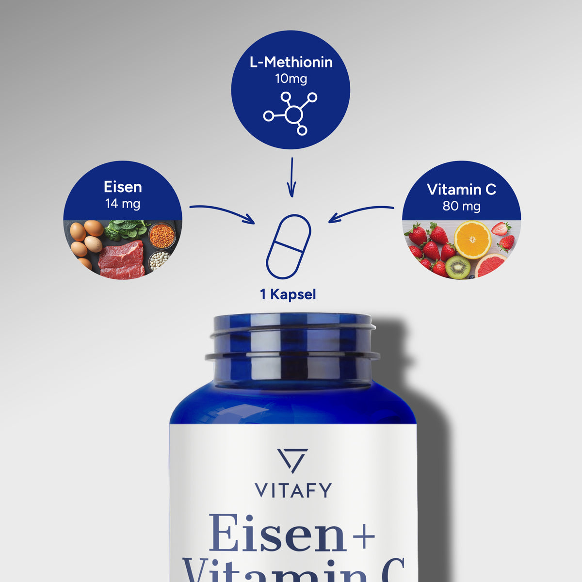 Ijzer + Vitamine C (60 capsules)