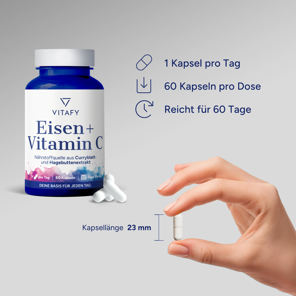 Ijzer + Vitamine C (60 capsules)