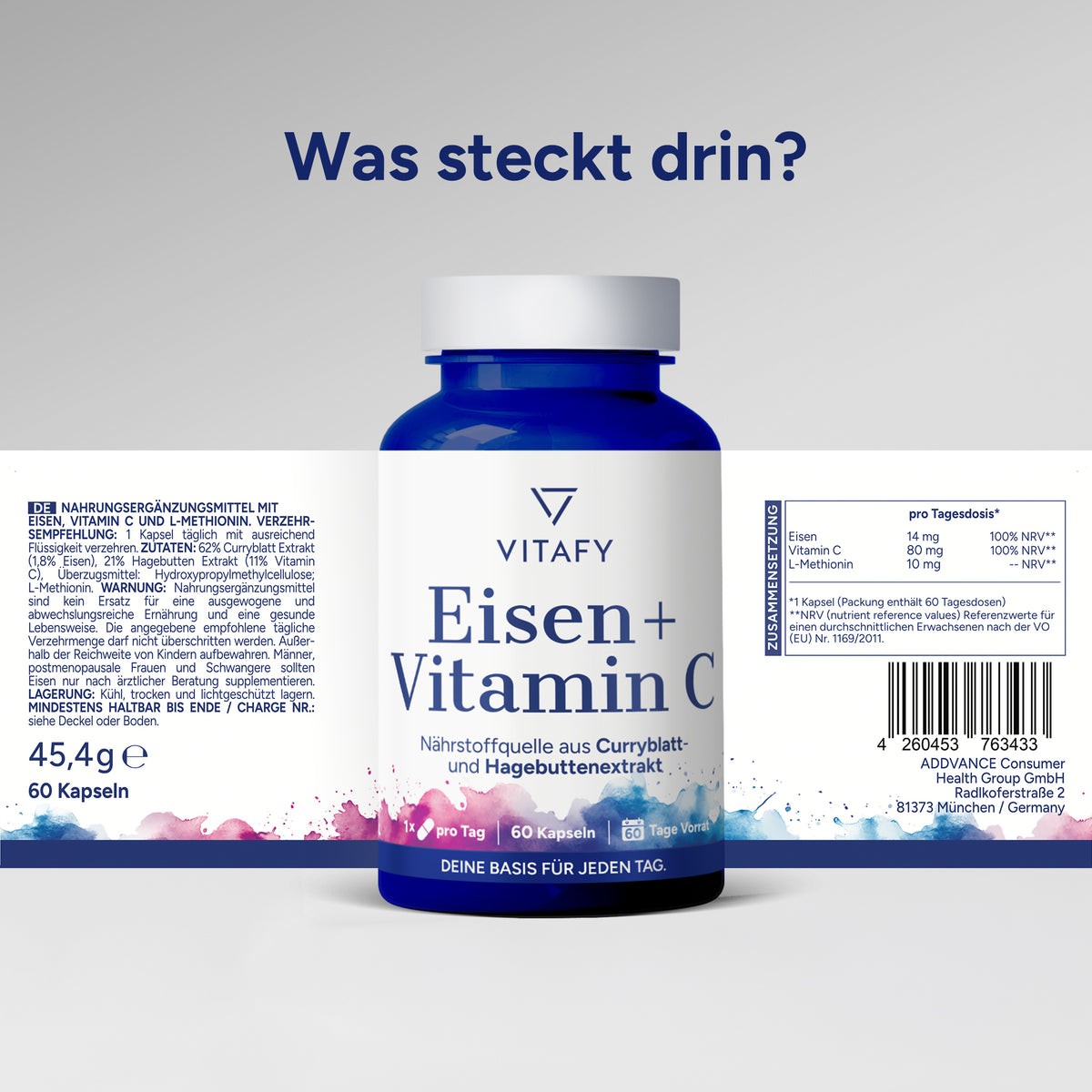 Ijzer + Vitamine C (60 capsules)