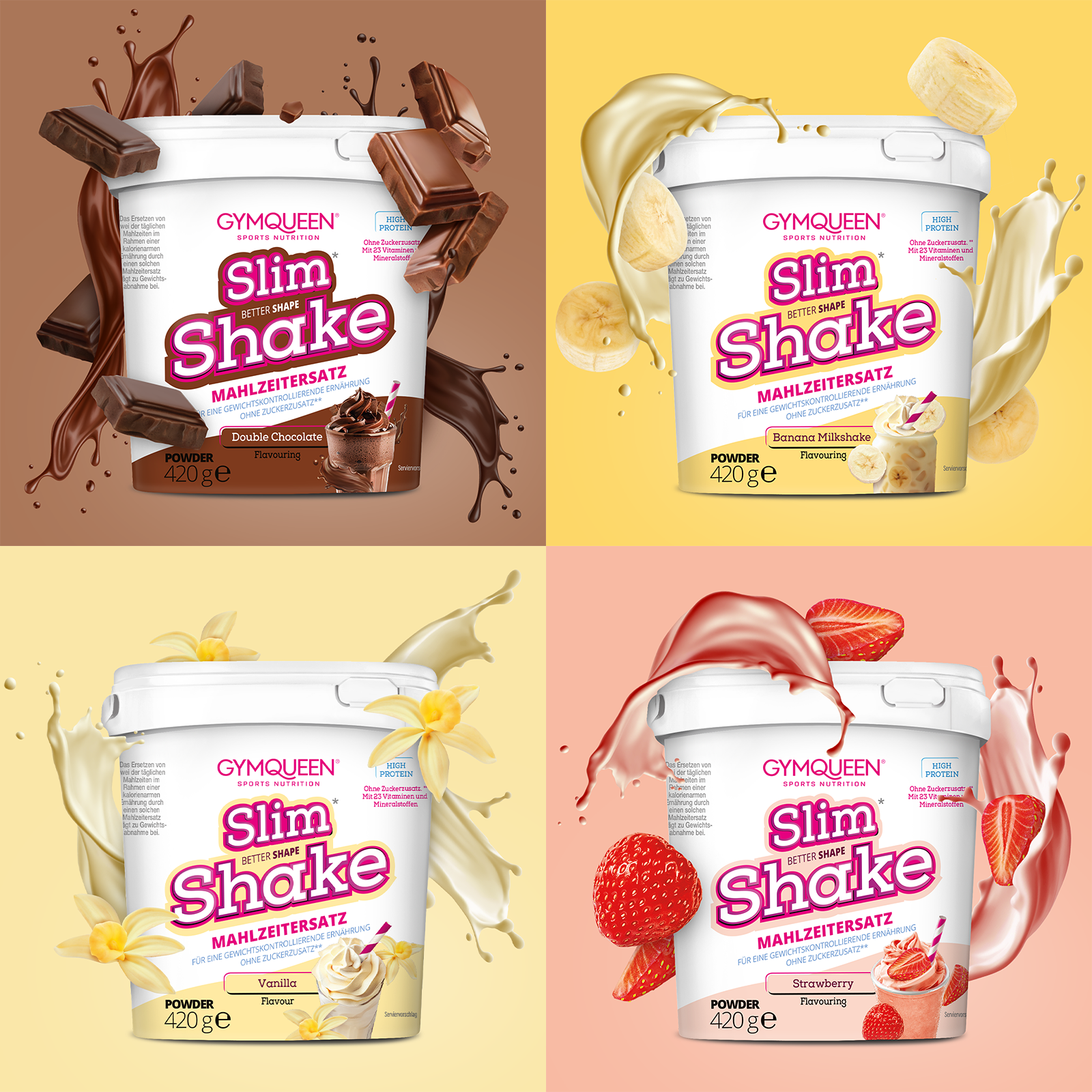 4 x Slim Shake (elk 420 g)