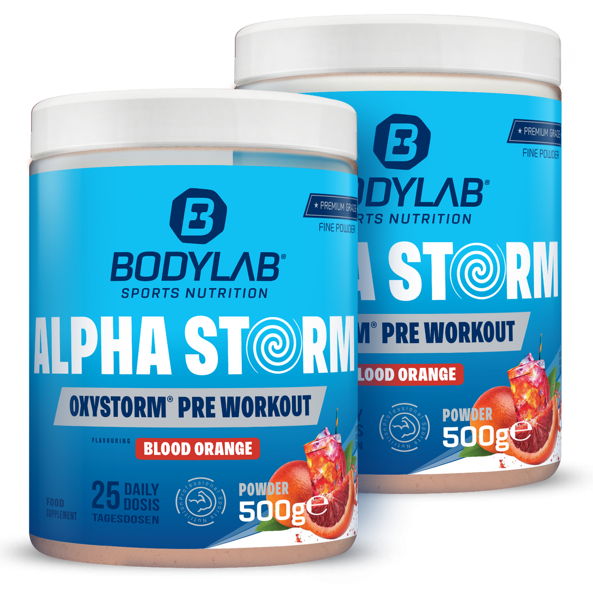 2 x Alpha Storm - OXYSTORM® Pre Workout Blood Orange (elk 500g)