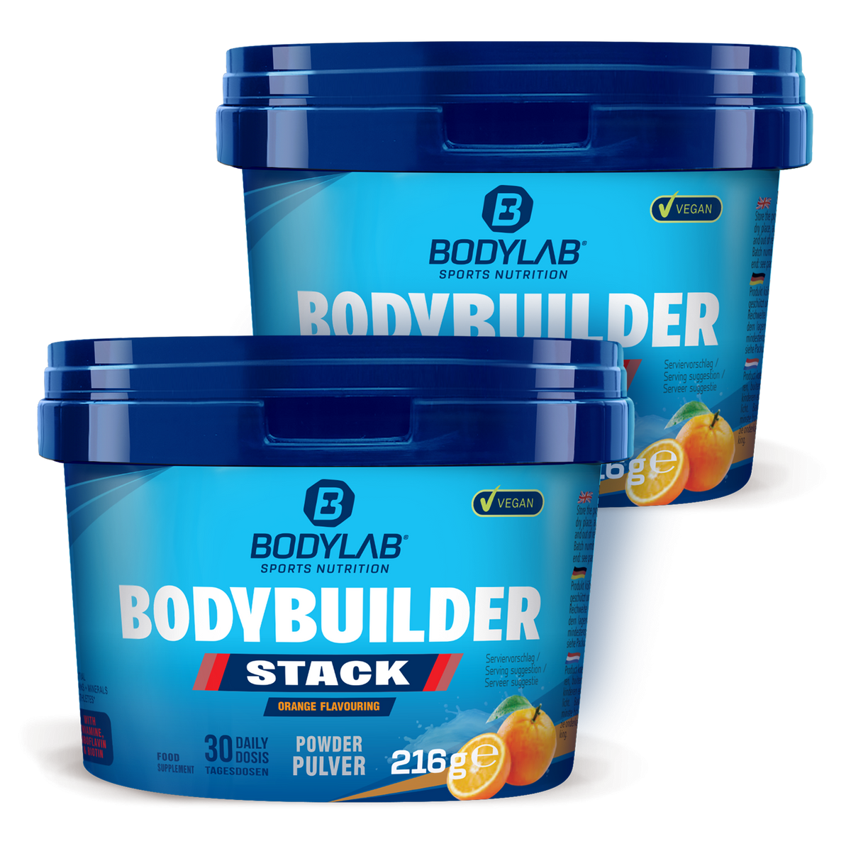 2 x Bodybuilder Stack Powder (elk 216g)