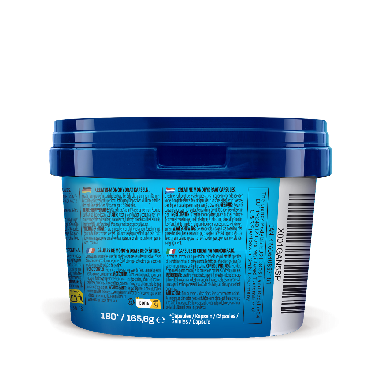 Creatine Monohydrate (180 Caps)