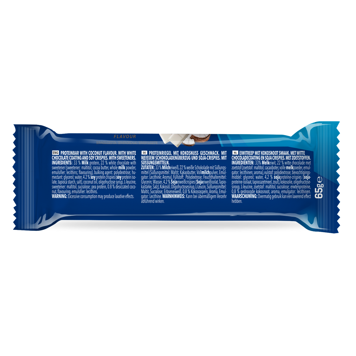 Prime Crunchy Protein Bar - 3 g leucine (12x65g) White Chocolate & Coconut