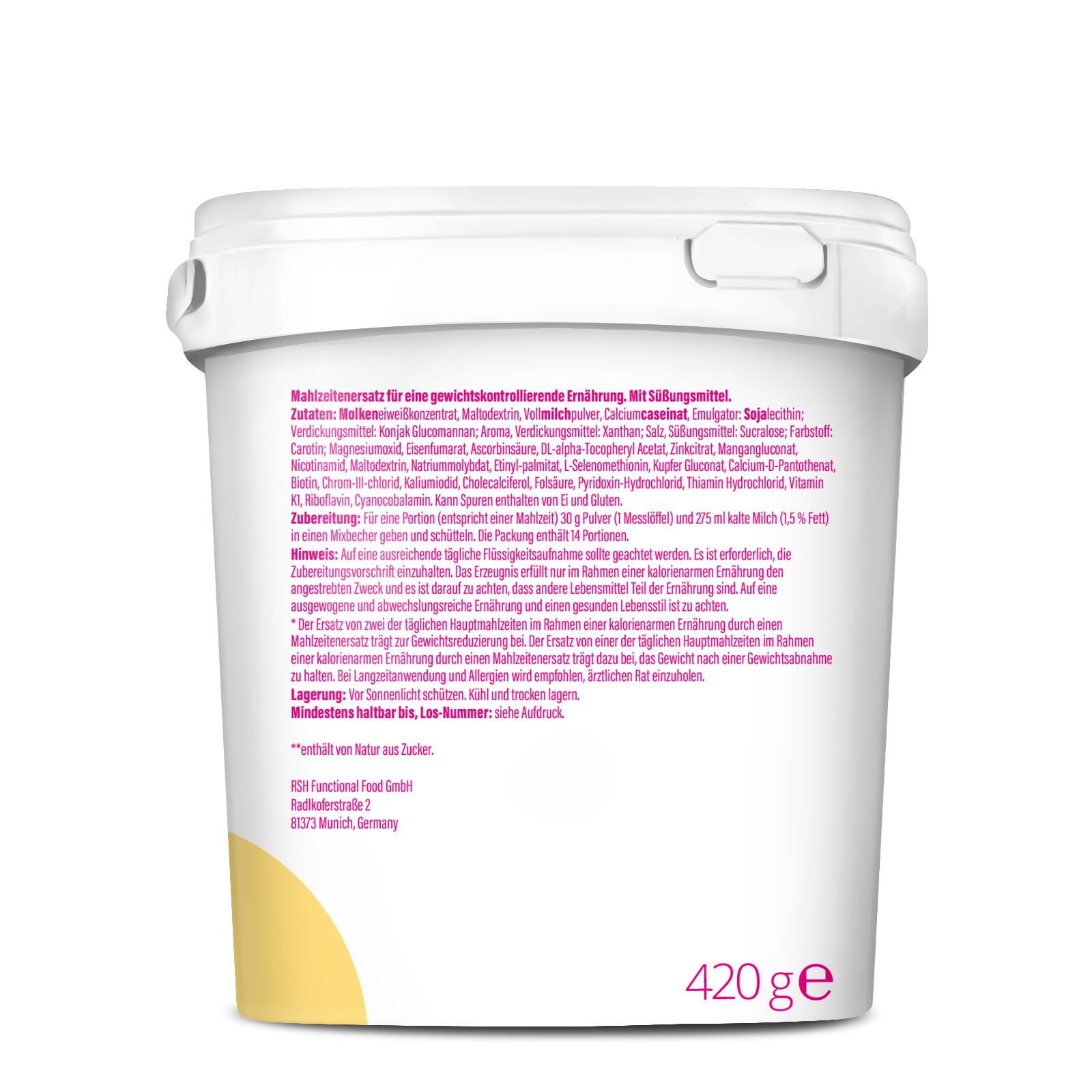 Slim Shake - maaltijdvervangende shake (420g) Banana Milkshake