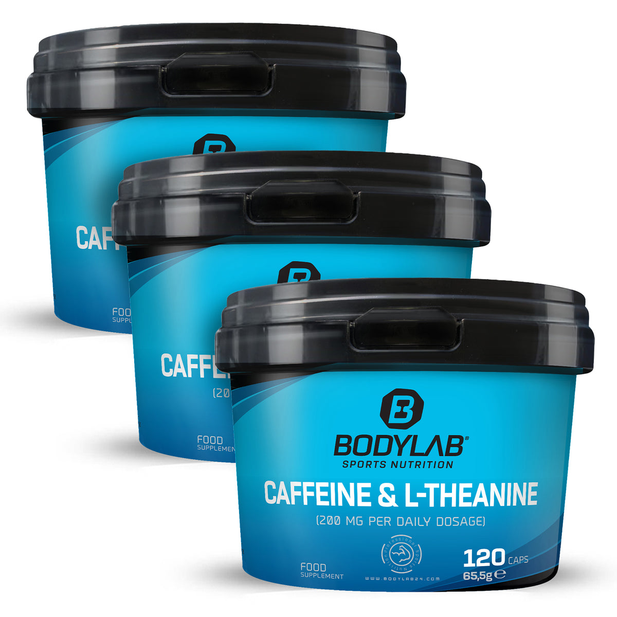 3 x Caffeine & L-Theanine (120 capsules)