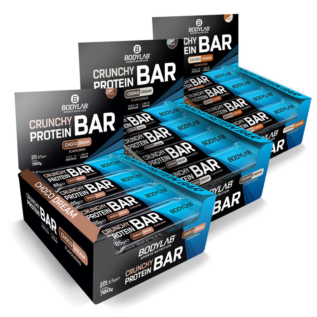 3 x Crunchy Protein Bar Deluxe (elk 12x65g)