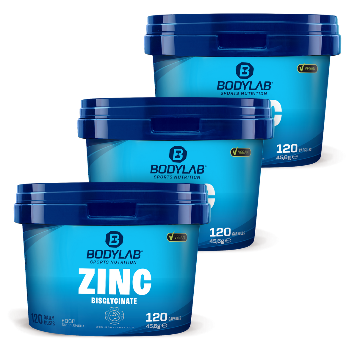 3 x Zinc Bisglycinate (elk 120 capsules)