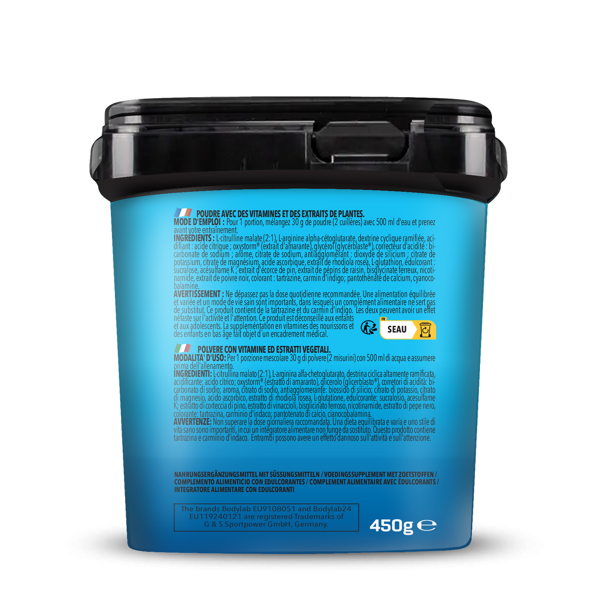 Bodybuilder Pump Pre Workout (450g) Green Apple