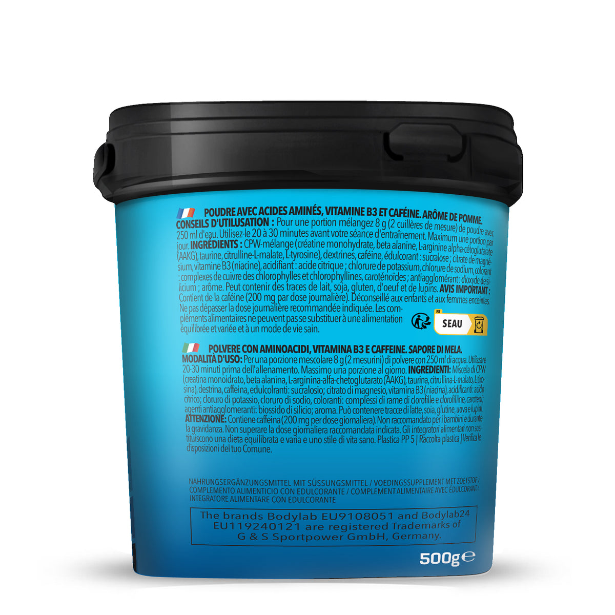 Concentrated Pre Workout (500g) Green Apple