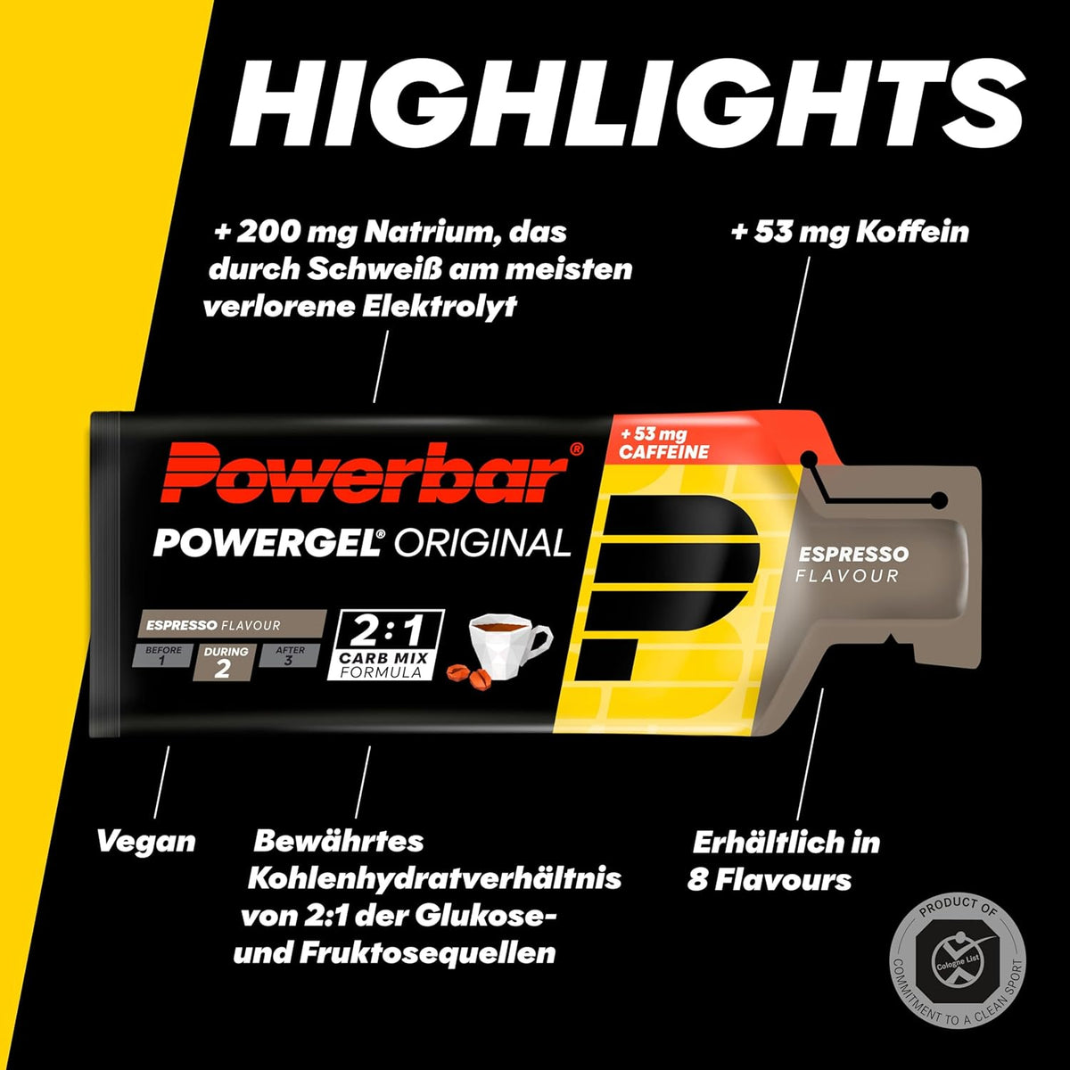 PowerGel (24x41g) Espresso mit Koffein