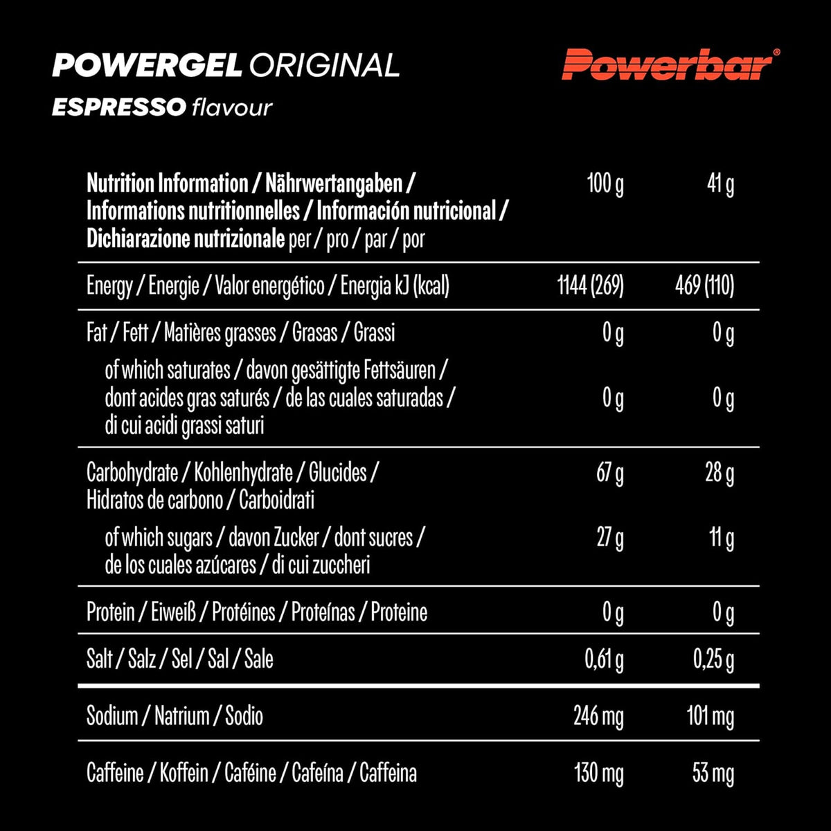 PowerGel (24x41g) Espresso mit Koffein