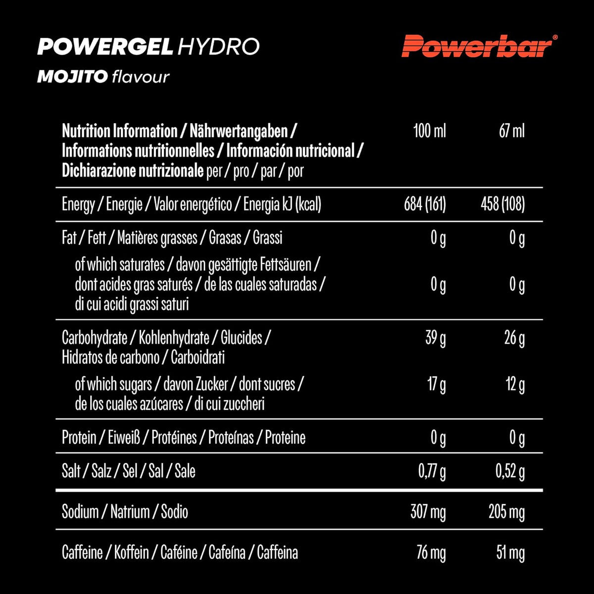PowerGel Hydro (67g) Mojito caffeine