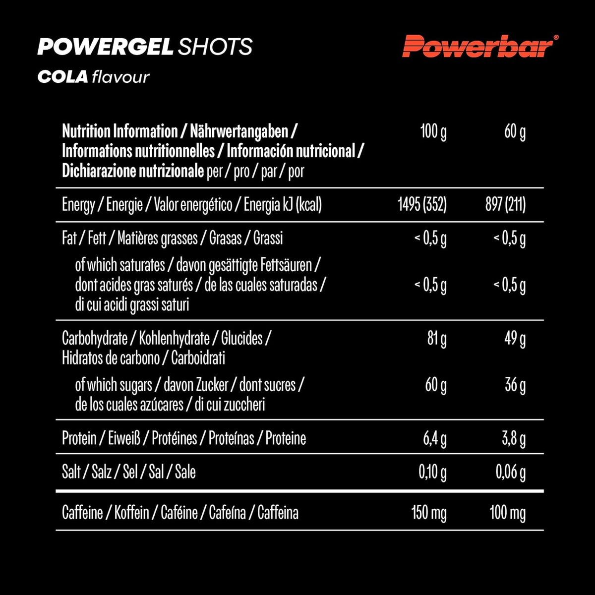 Powergel Shots (24x60g) Cola with Caffeine