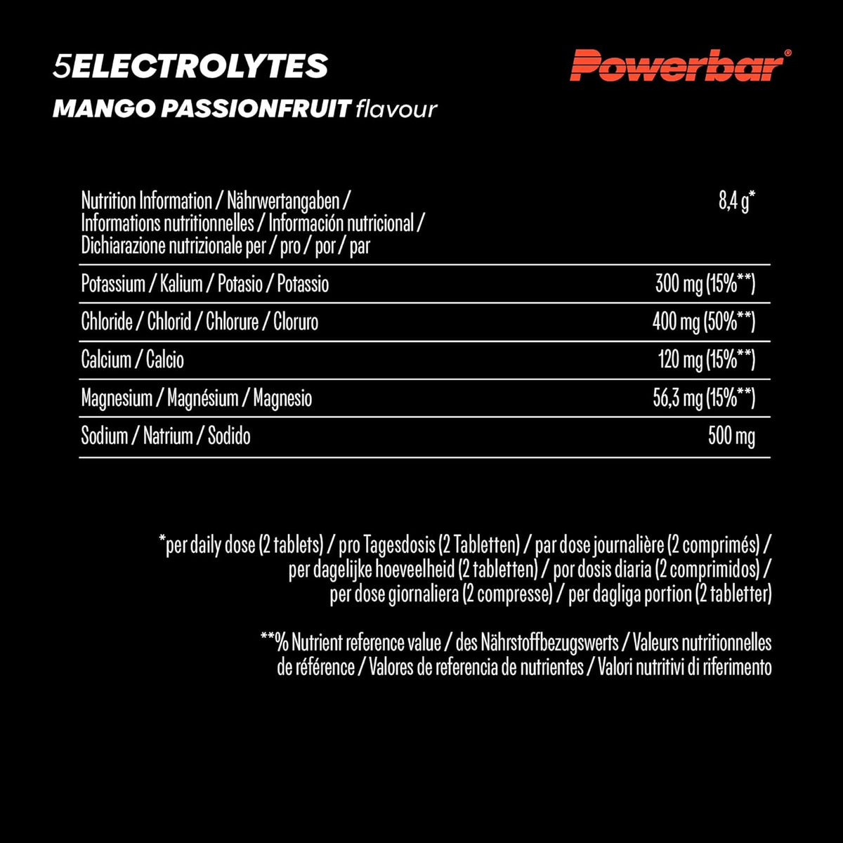 5 Electrolytes Sports Drink (12x10Tabs) Mango Passion Fruit