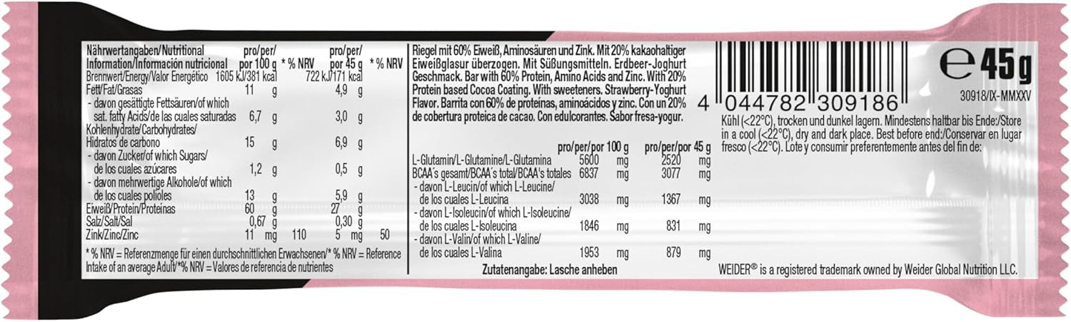 60% Protein Bar (24x45g) Strawberry-Yoghurt