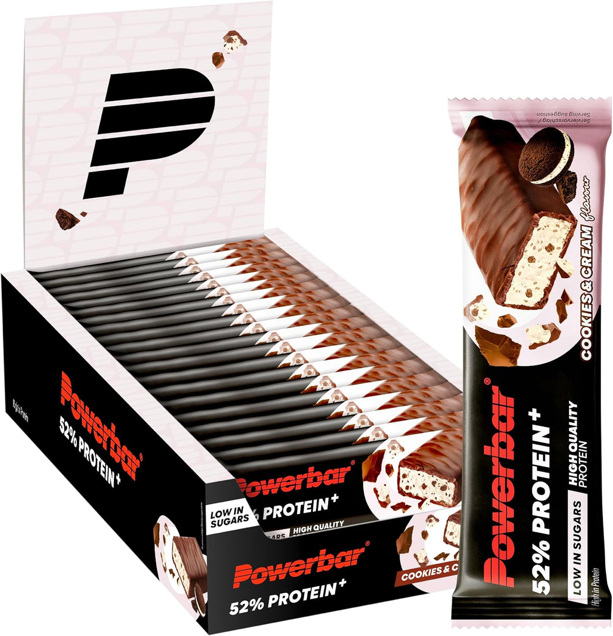 52% Protein+ Bar (20x50g) Cookies & Cream