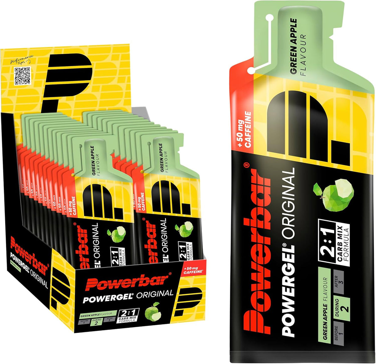 PowerGel (24x41g) Green Apple with Caffeine