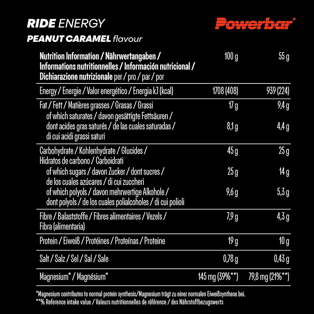 Ride Energy Bar (18x55g) Peanut-Caramel