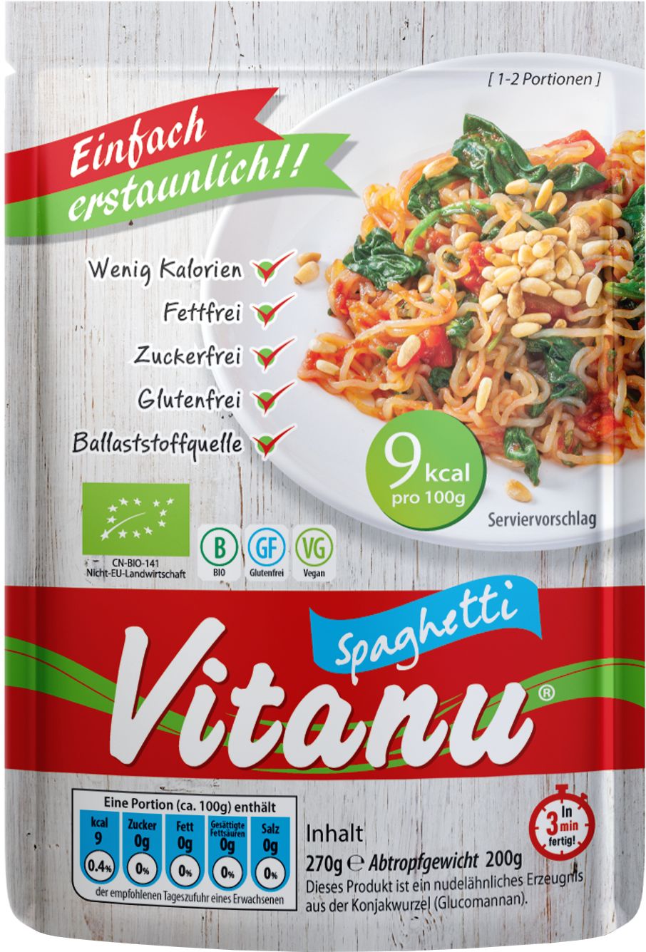 Bio konjac Spaghetti (270g)