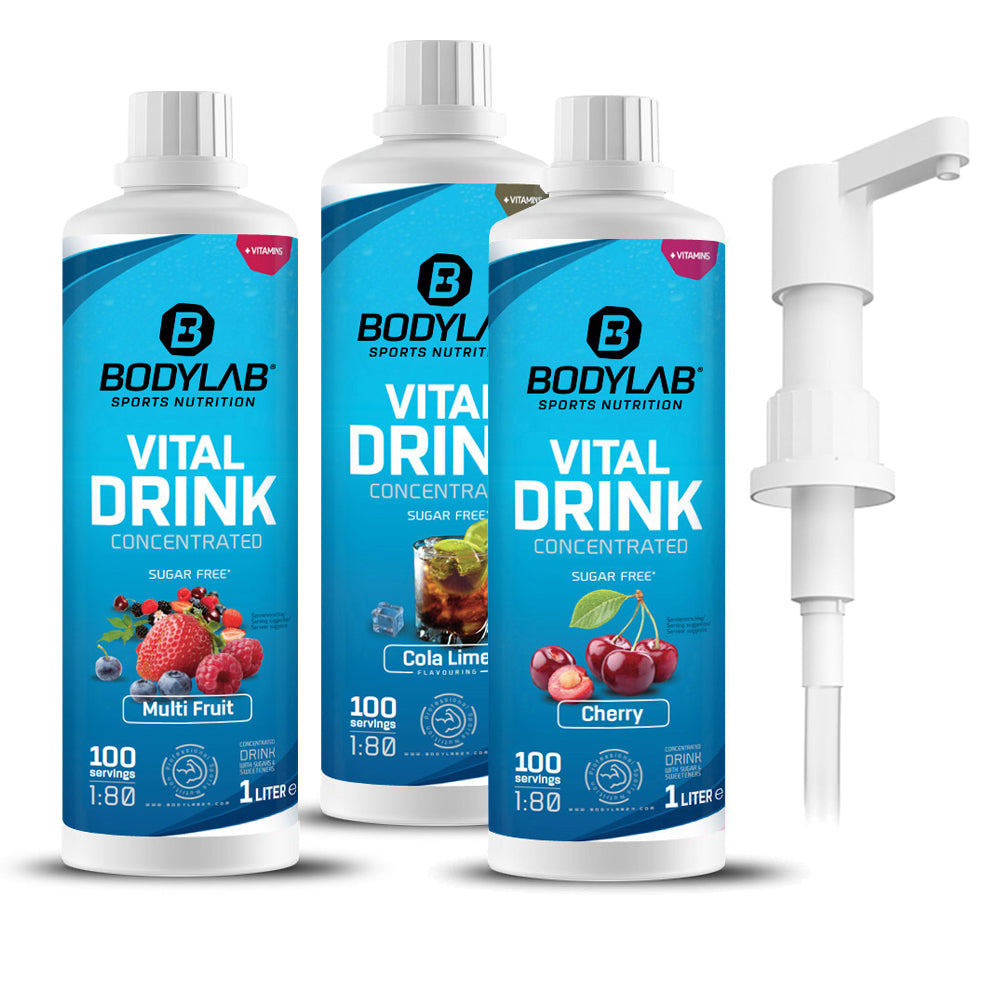 3 x Vital Zero Drink (per 1000ml) + Dosing Pump / Dispenser Pump