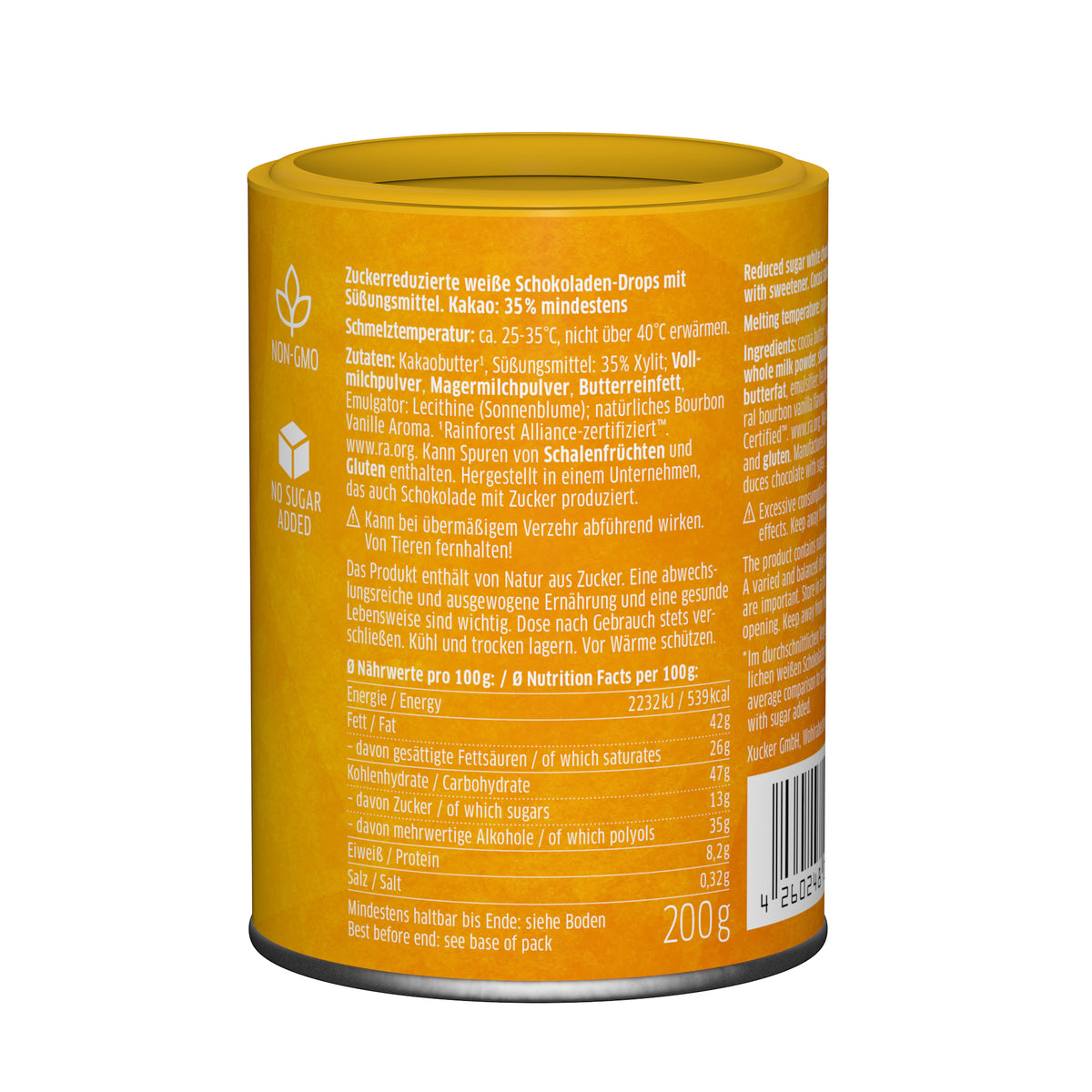 White Chocolate Drops met finse Xylitol (200g)