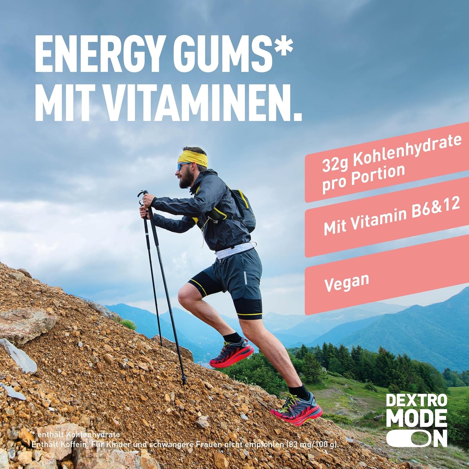 Energy Gums (8x45g) Strawberry-Rhubarb + Vitamine