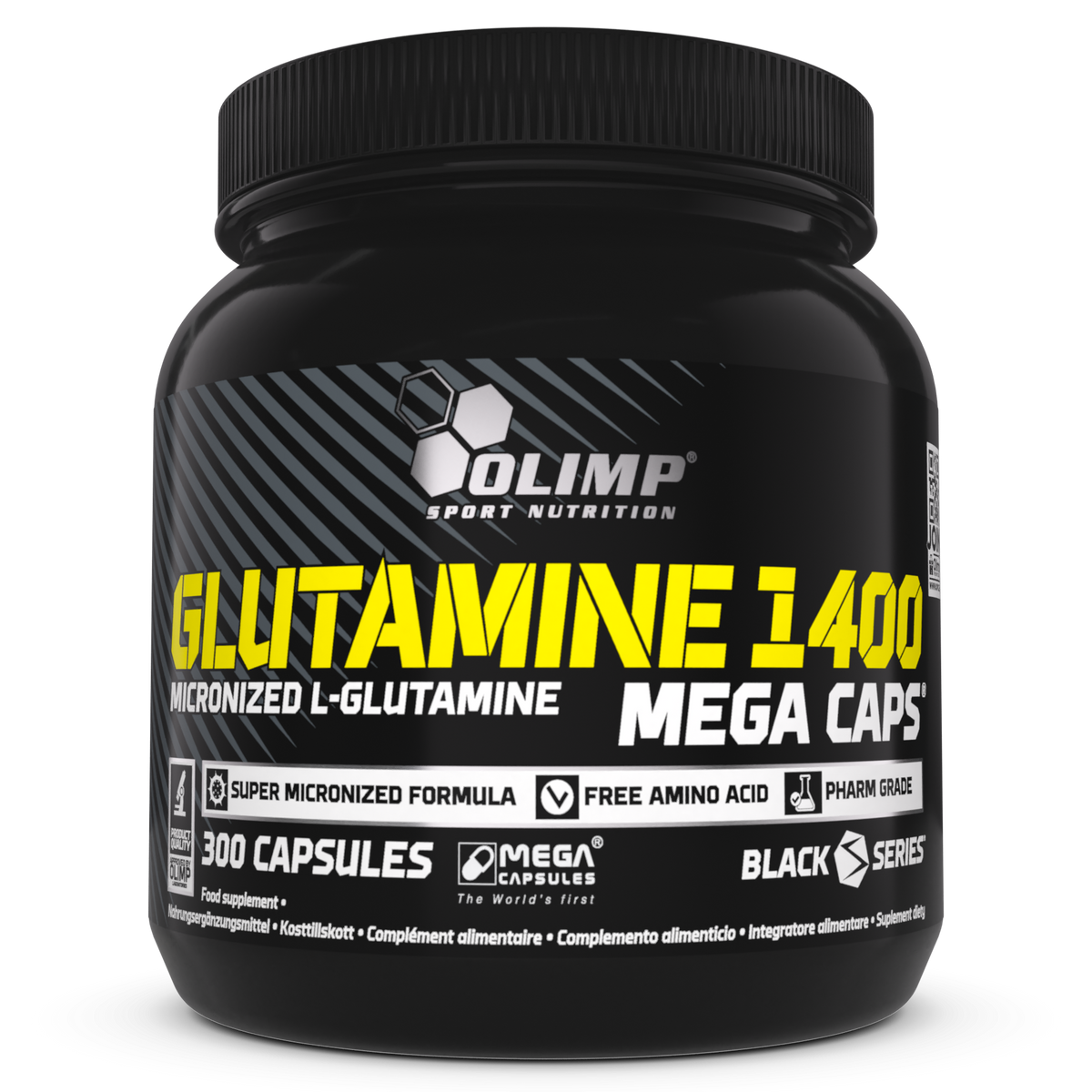 Glutamine Mega caps 1400 (300 caps)