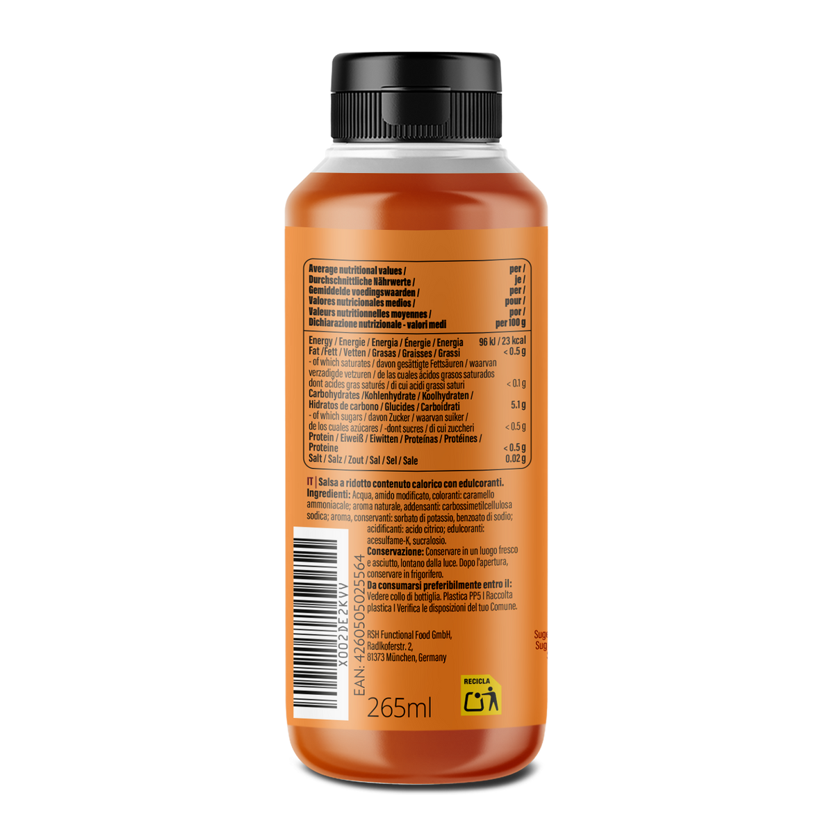 Mamma Mia Zero Sauce (265ml) Ahorn Sirup