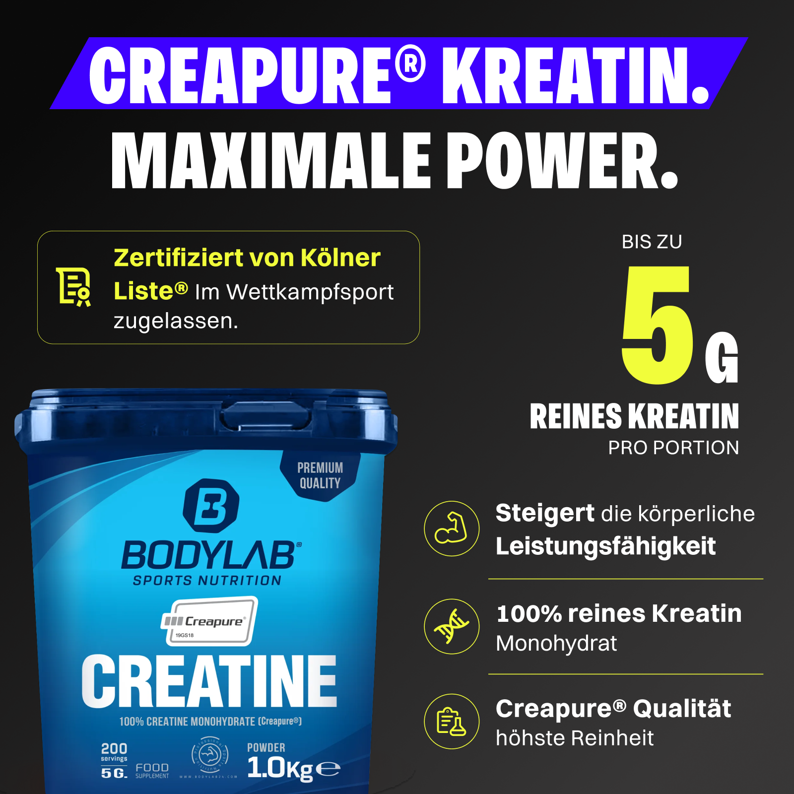 3x Creatine (Creapure®) (3x500g)