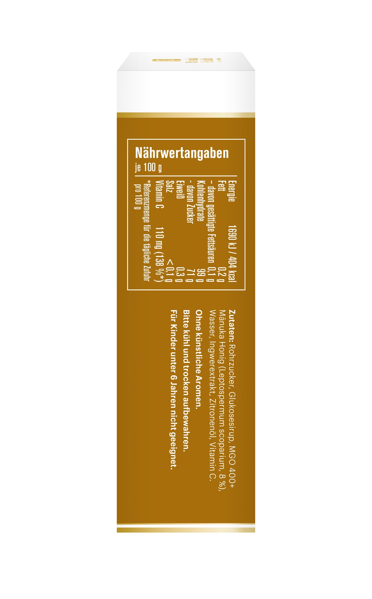 Manuka MGO 400+ Hustenbonbons (100g) Ingwer-Zitrone