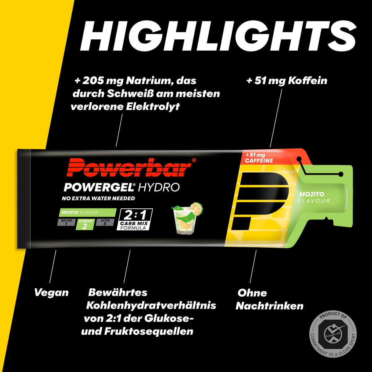 PowerGel Hydro (24x67g) Mojito caffeine