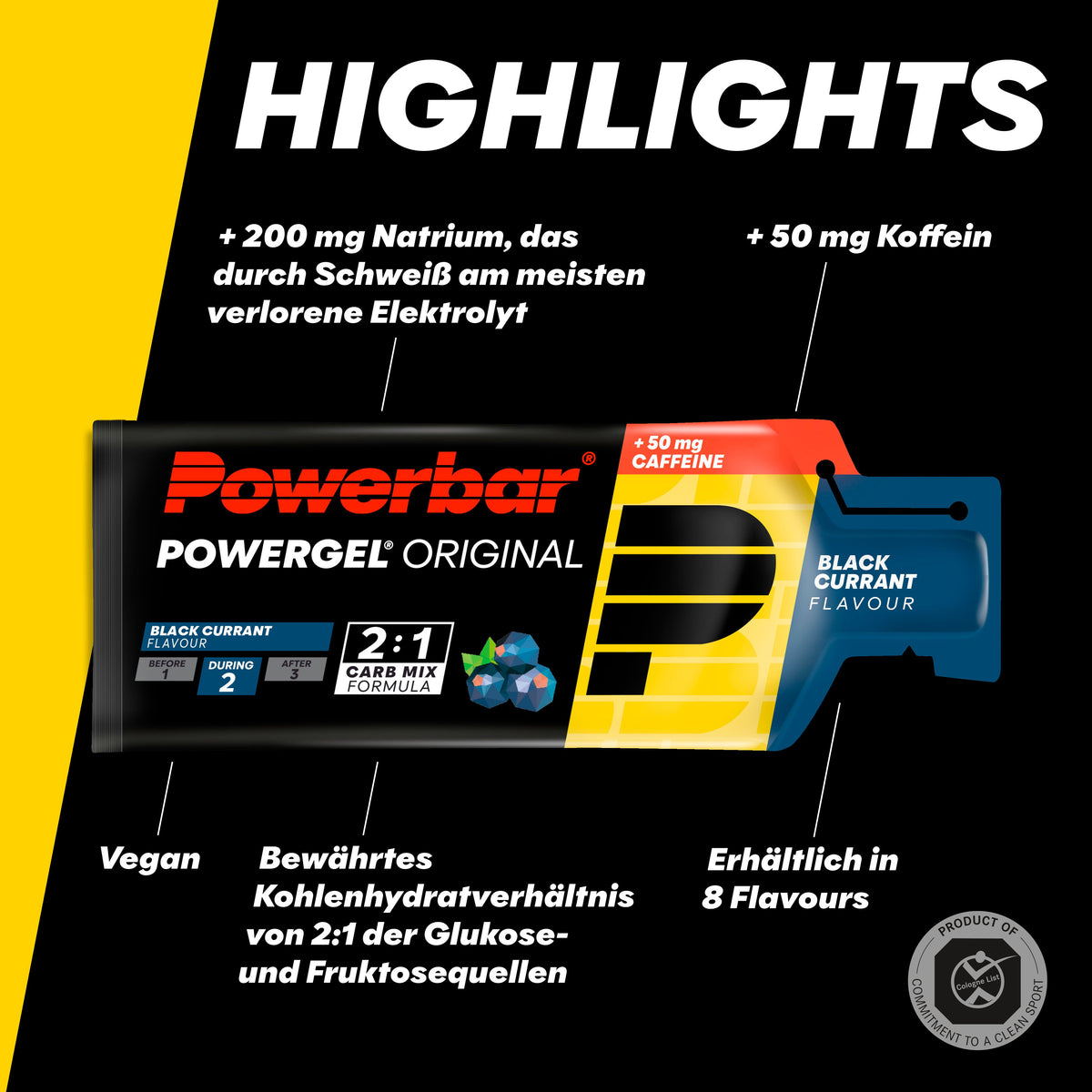 PowerGel (24x41g) Blackcurrant + caffeine