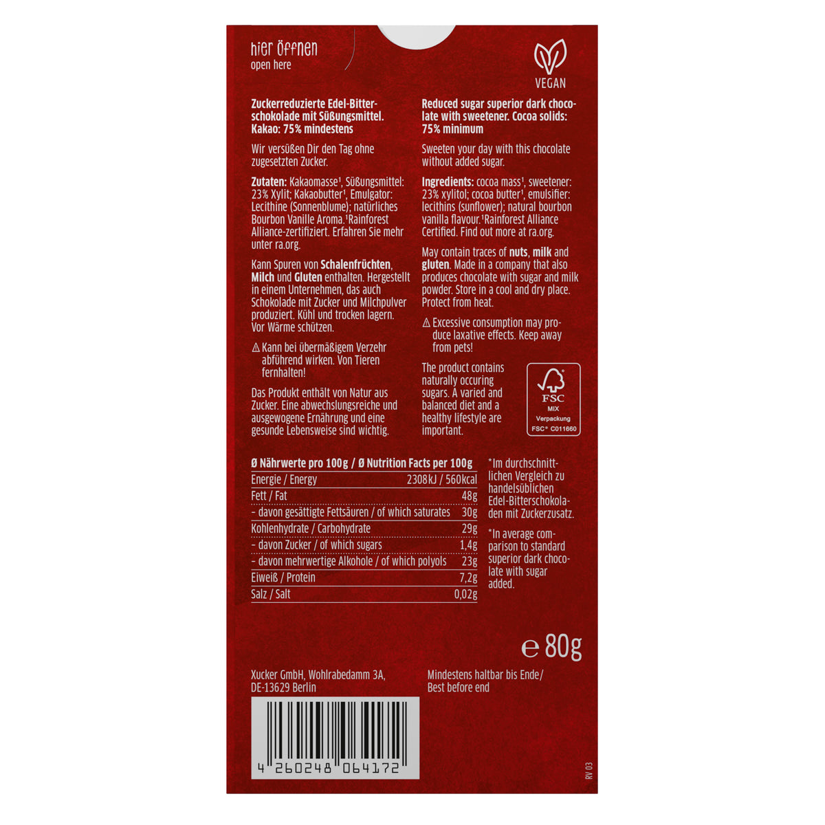 Pure Chocolade (100g)