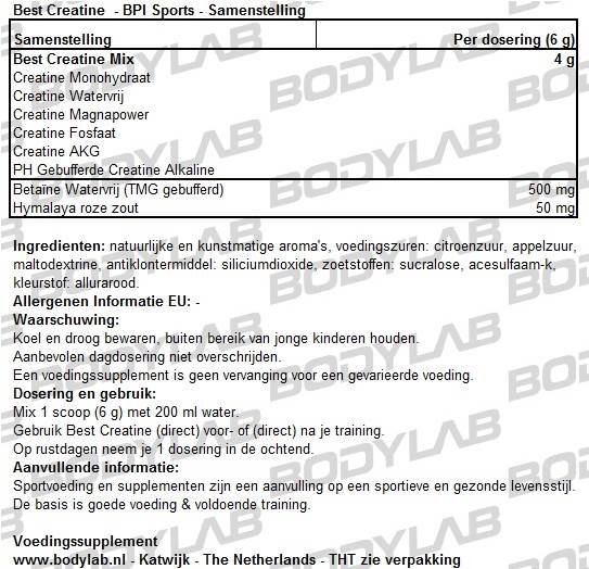 Best Creatine Samenstelling
