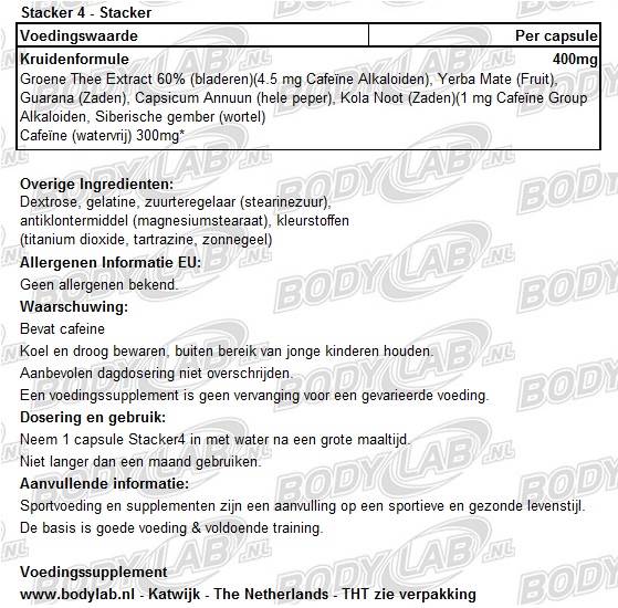 Stacker 4 Samenstelling