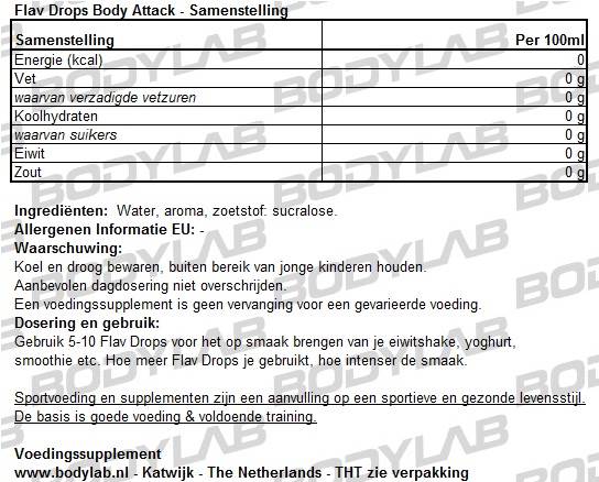 Flav Drops Body Attack Samenstelling