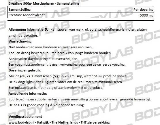 Creatine Musclepharm Samenstelling