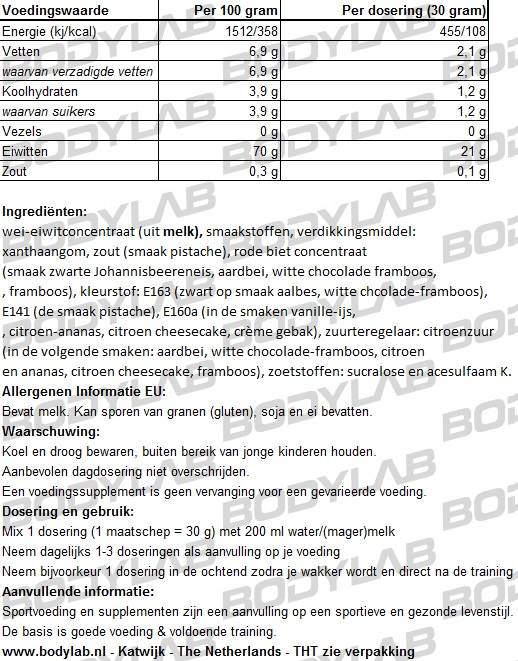 Bad Ass Whey Samenstelling