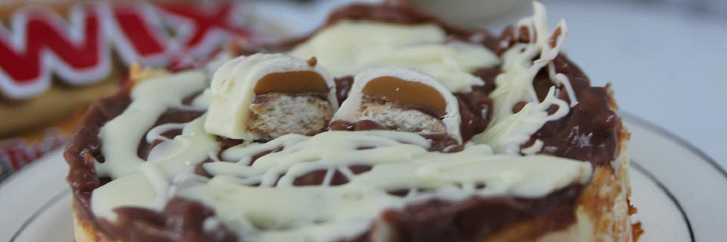 Witte Twix Cheesecake 1500x500